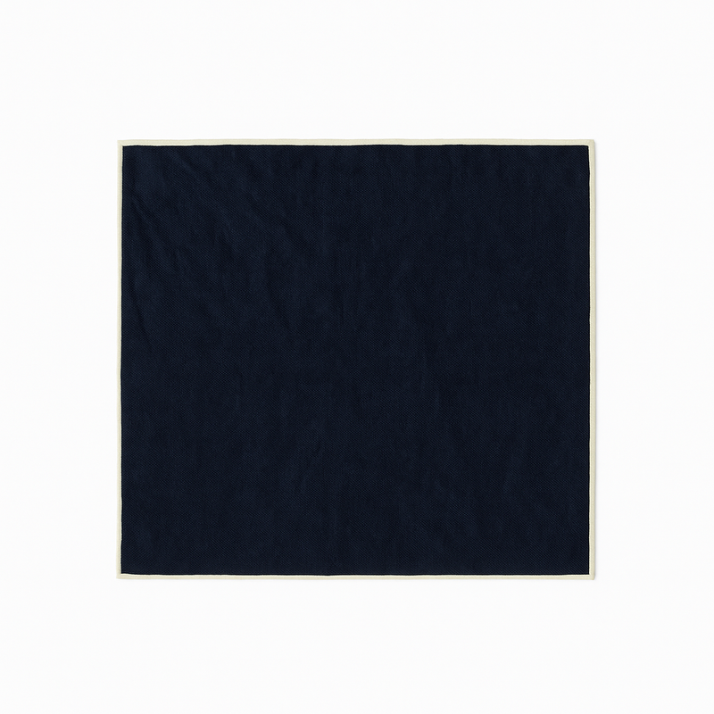 Square Linen Scarf | Navy