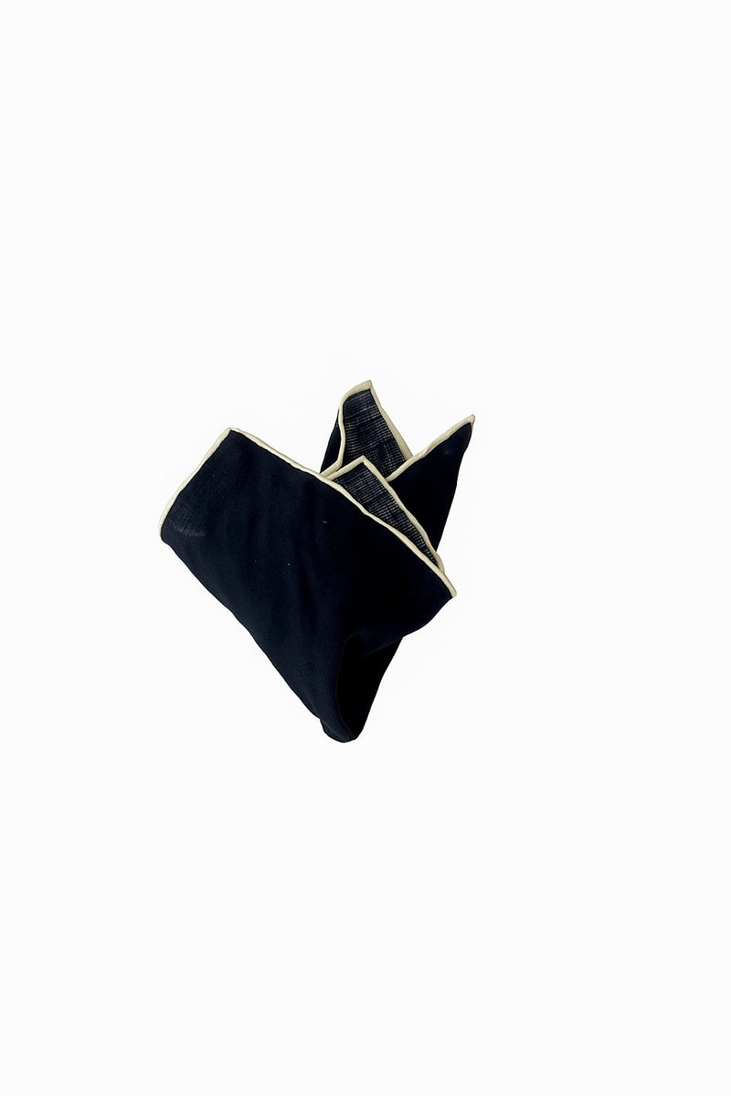 Square Linen Scarf | Navy