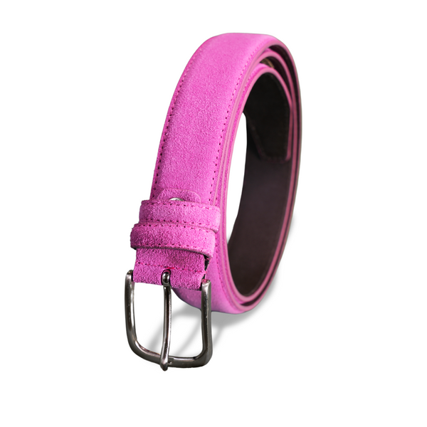 Suede Men’s Belt | Fuchsia