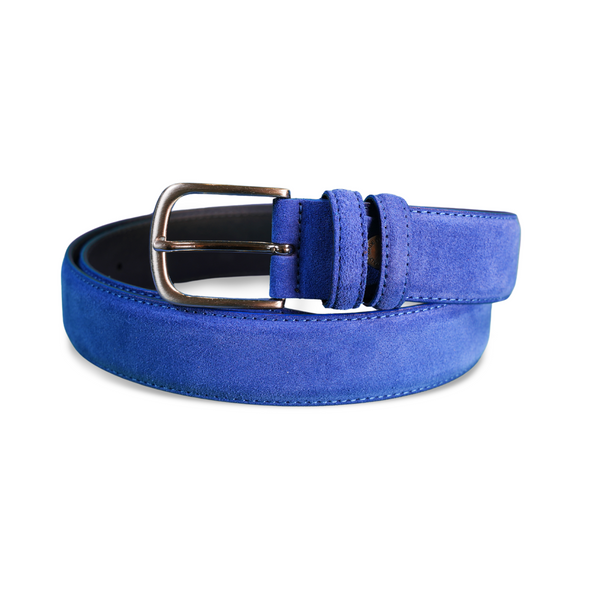 Suede Men’s Belt | Royal Blue
