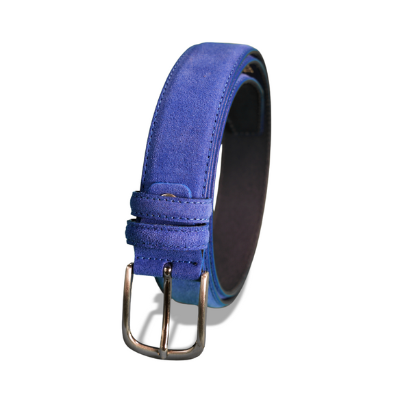 Suede Men’s Belt | Royal Blue