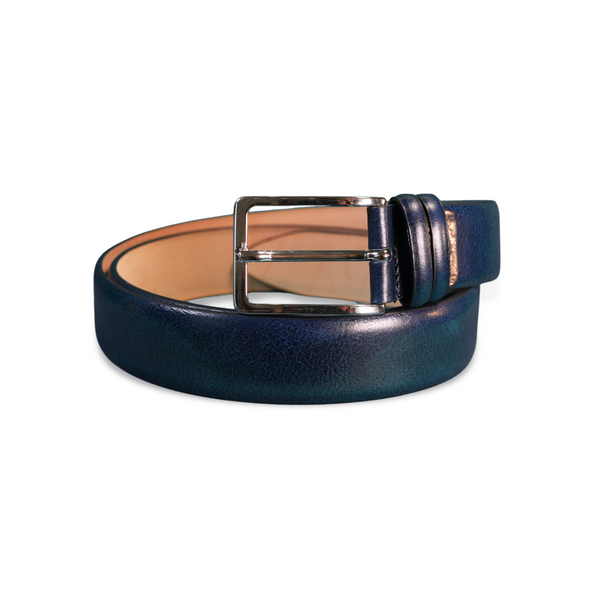 Classic Leather Belt | Ocean Blue