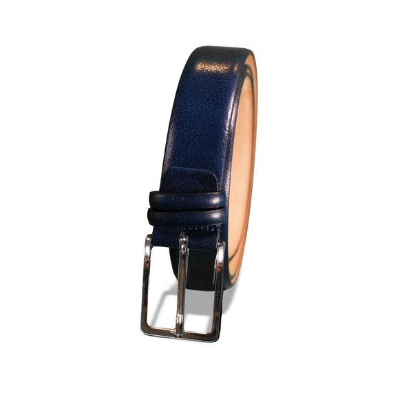 Classic Leather Belt | Ocean Blue
