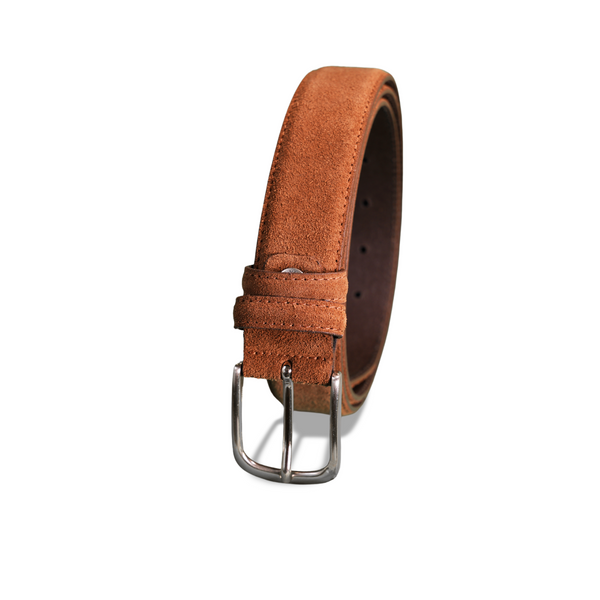 Suede Men’s Belt | Chestnut