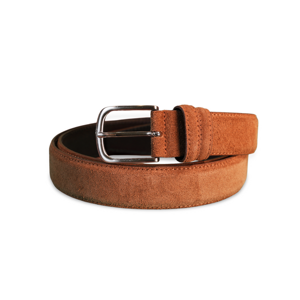 Suede Men’s Belt | Chestnut