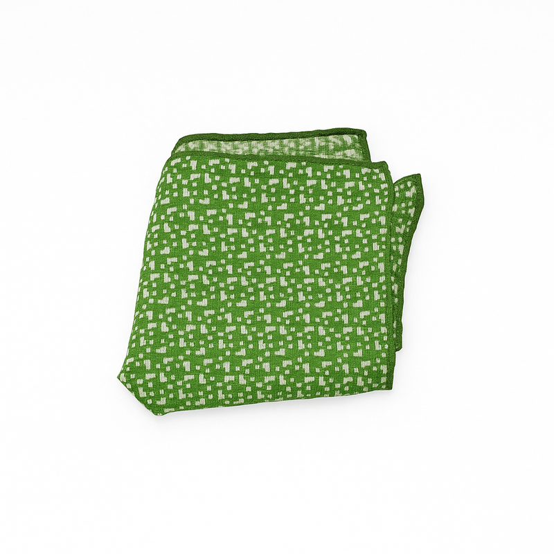 The Textured Linen Square Scarf | Green